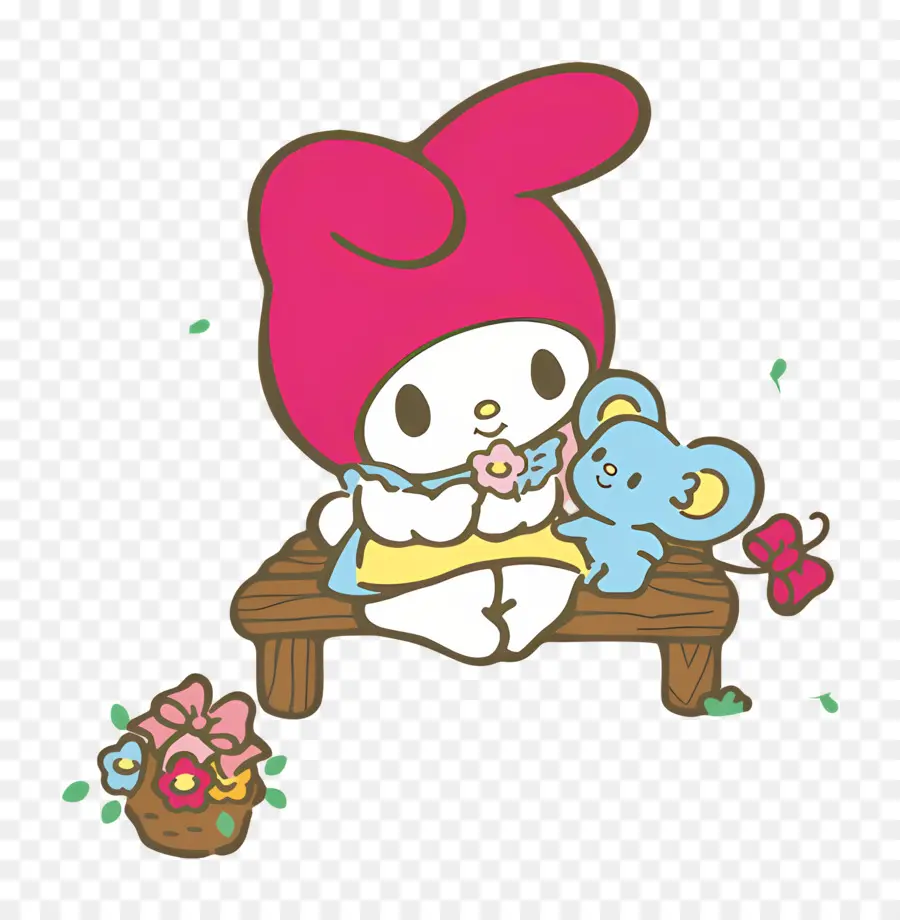 Ma Mélodie，Personnage Mignon Avec Souris PNG