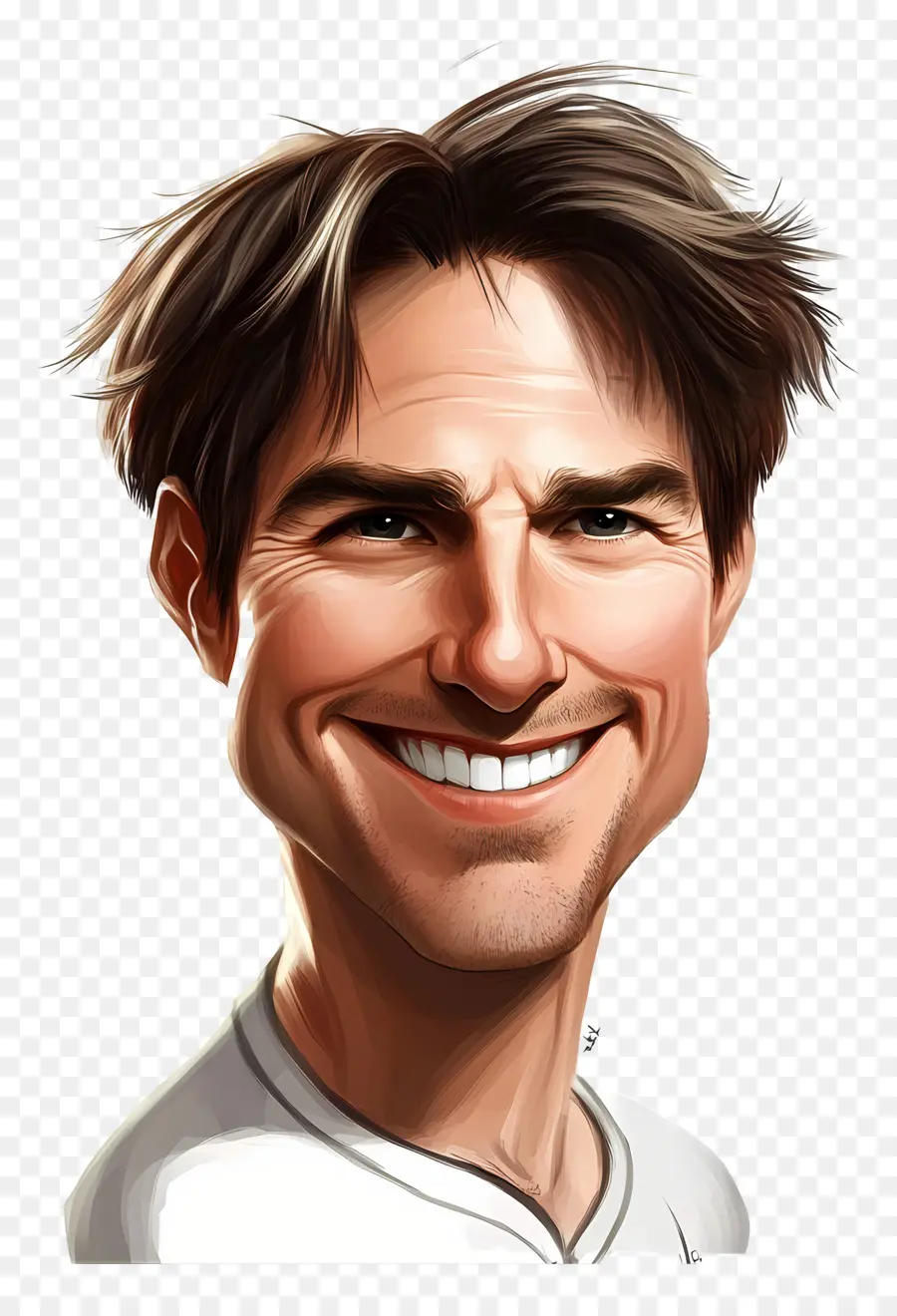 Tom Croisière，Caricature Homme Souriant PNG