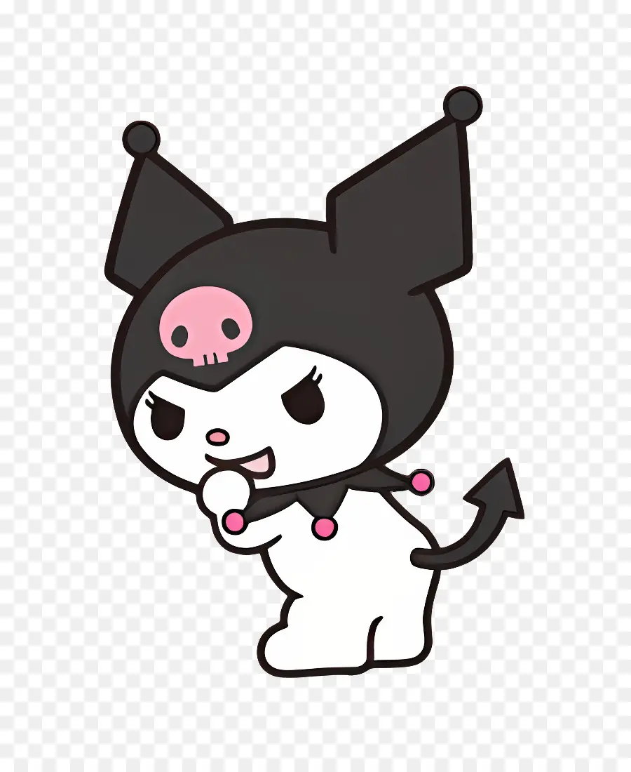 Kuromi，Personnage De Dessin Animé Au Look Espiègle PNG