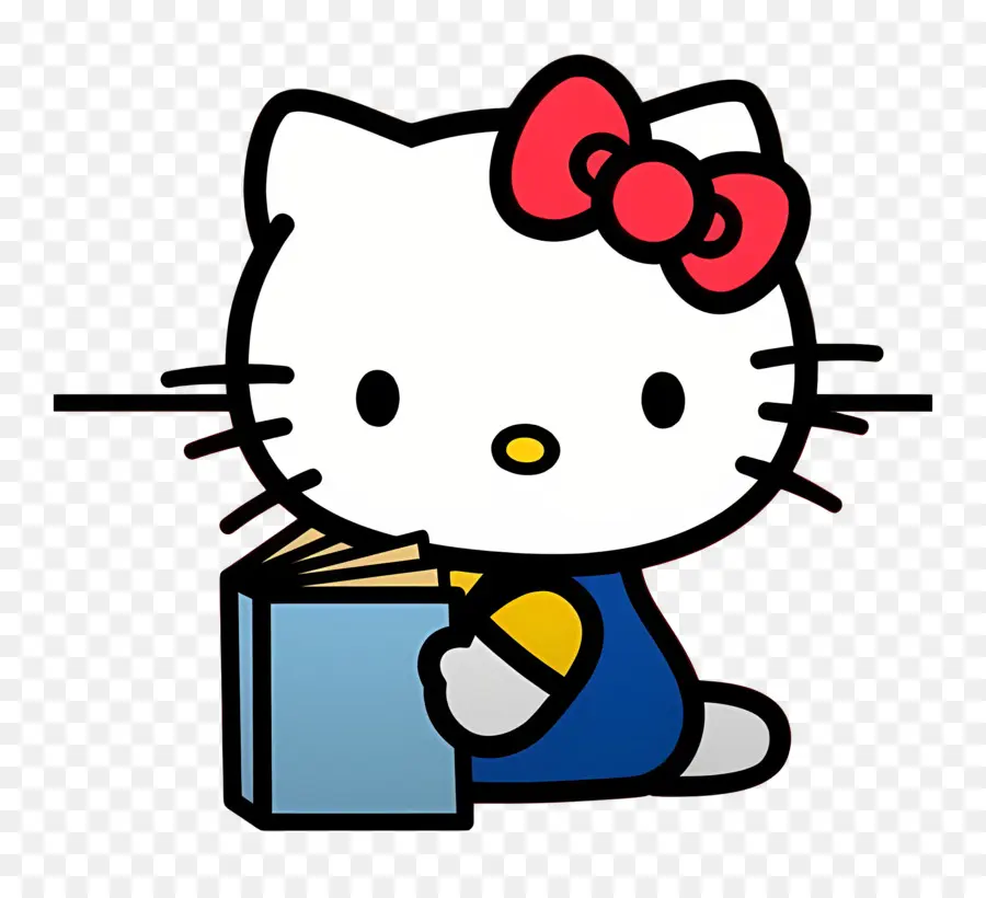 Bonjour Kitty，Hello Kitty Avec Un Livre PNG