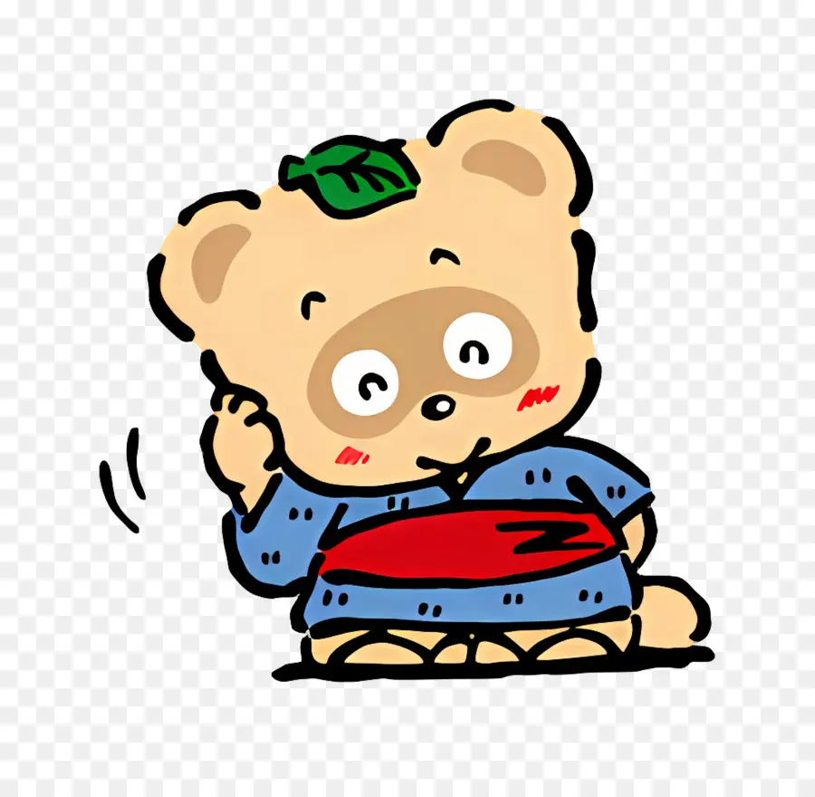 Pokopon，Tanuki Avec Feuille PNG