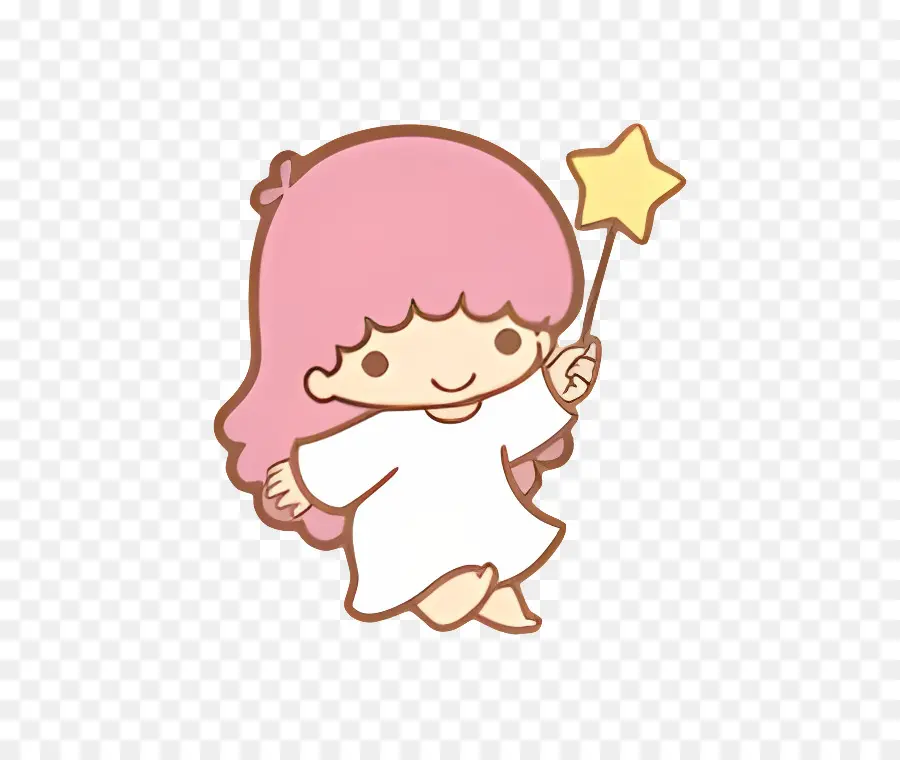 Petites étoiles Jumelles，Personnage Mignon Avec Une Baguette PNG