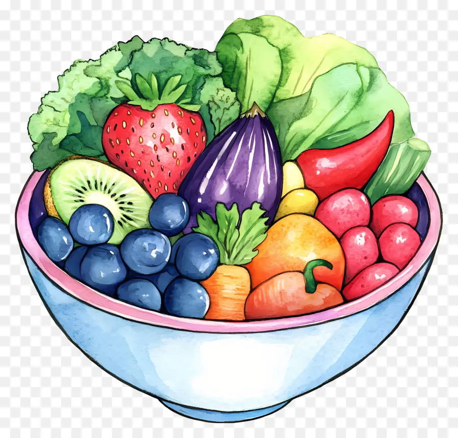 Fruits Et Légumes，Bol De Fruits Et Légumes PNG