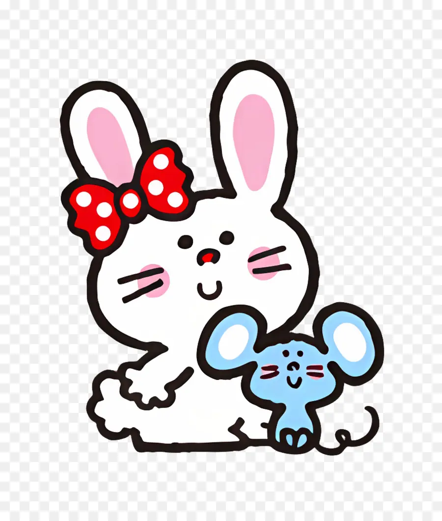 Lapin，Lapin Blanc Et Souris Bleue PNG