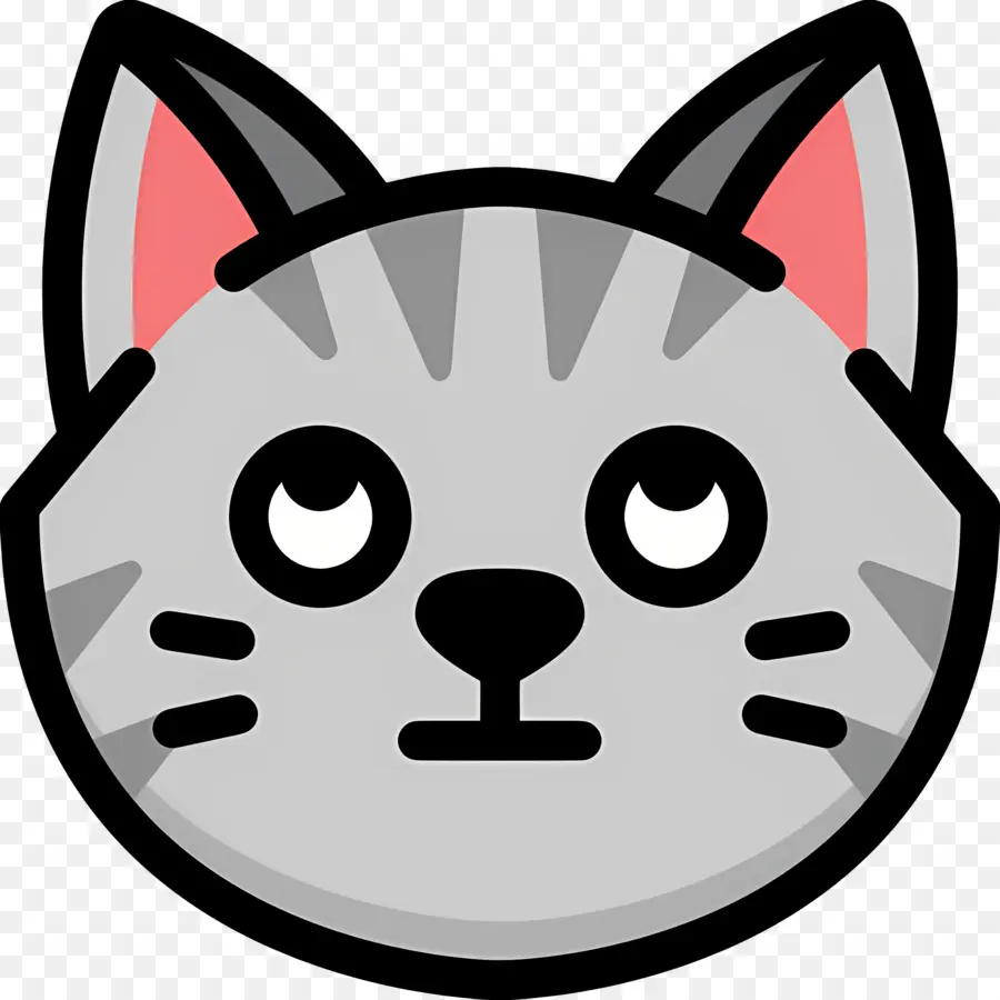 Chat Emoji，Chat Gris PNG