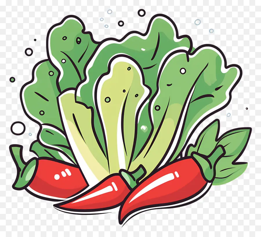 Logo Kimchi，Laitue Et Piments PNG