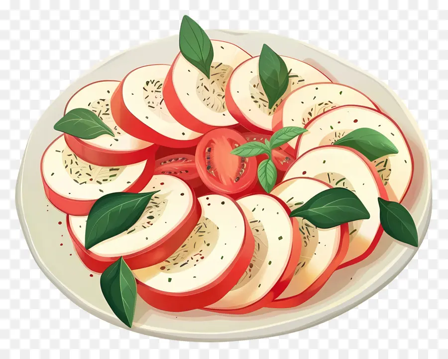 Salade Caprese，Plaque PNG