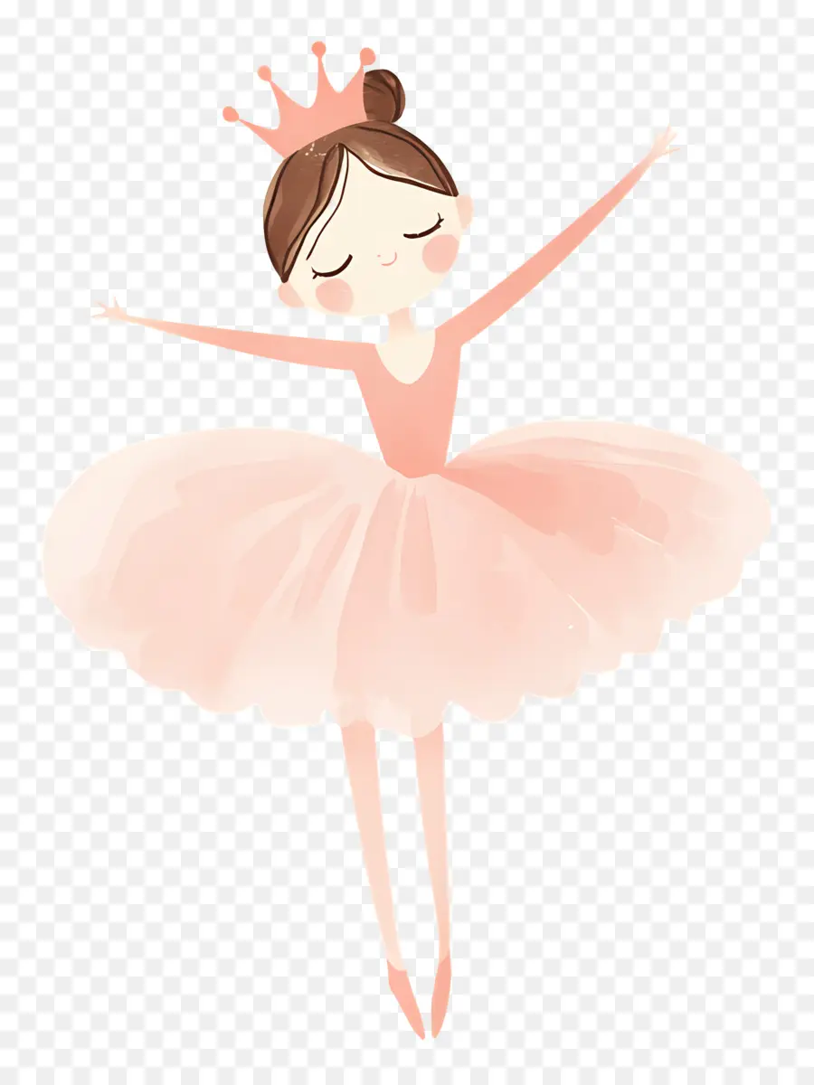 Ballet，Ballerine En Robe Rose PNG