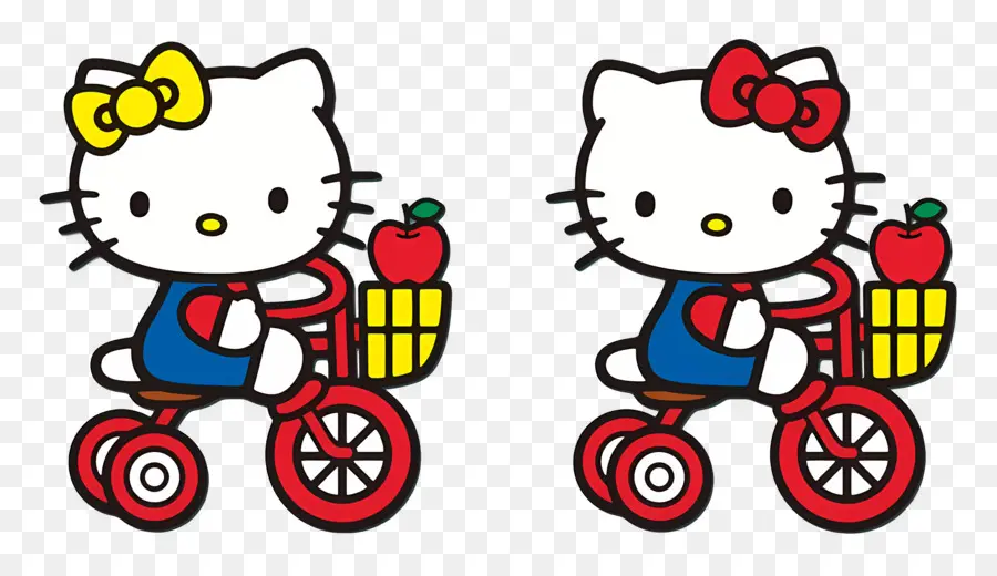 Bonjour Kitty，Hello Kitty à Vélo PNG