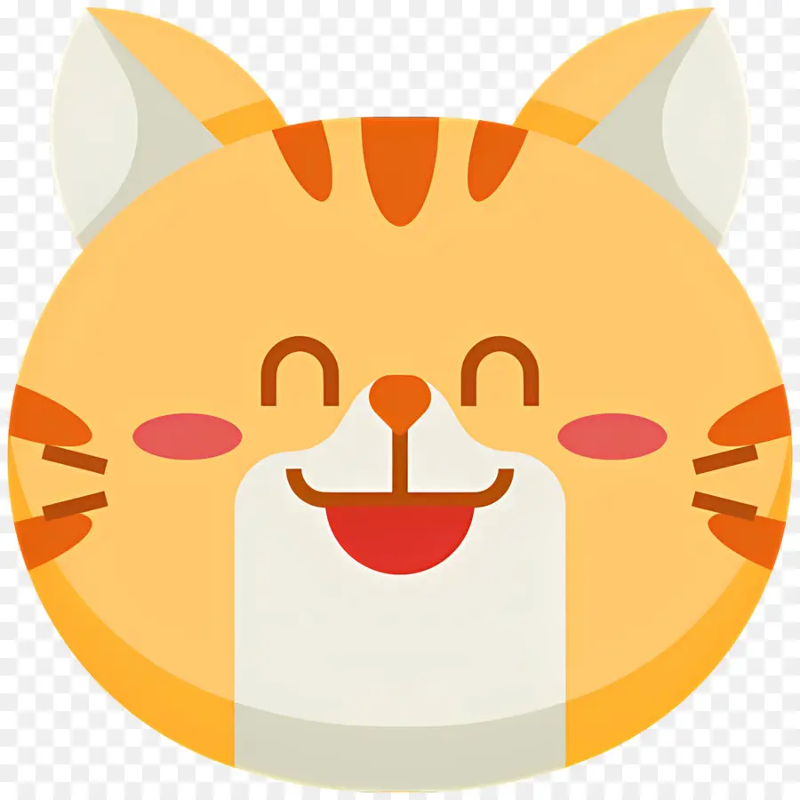 Chat Emoji，Chat Heureux PNG