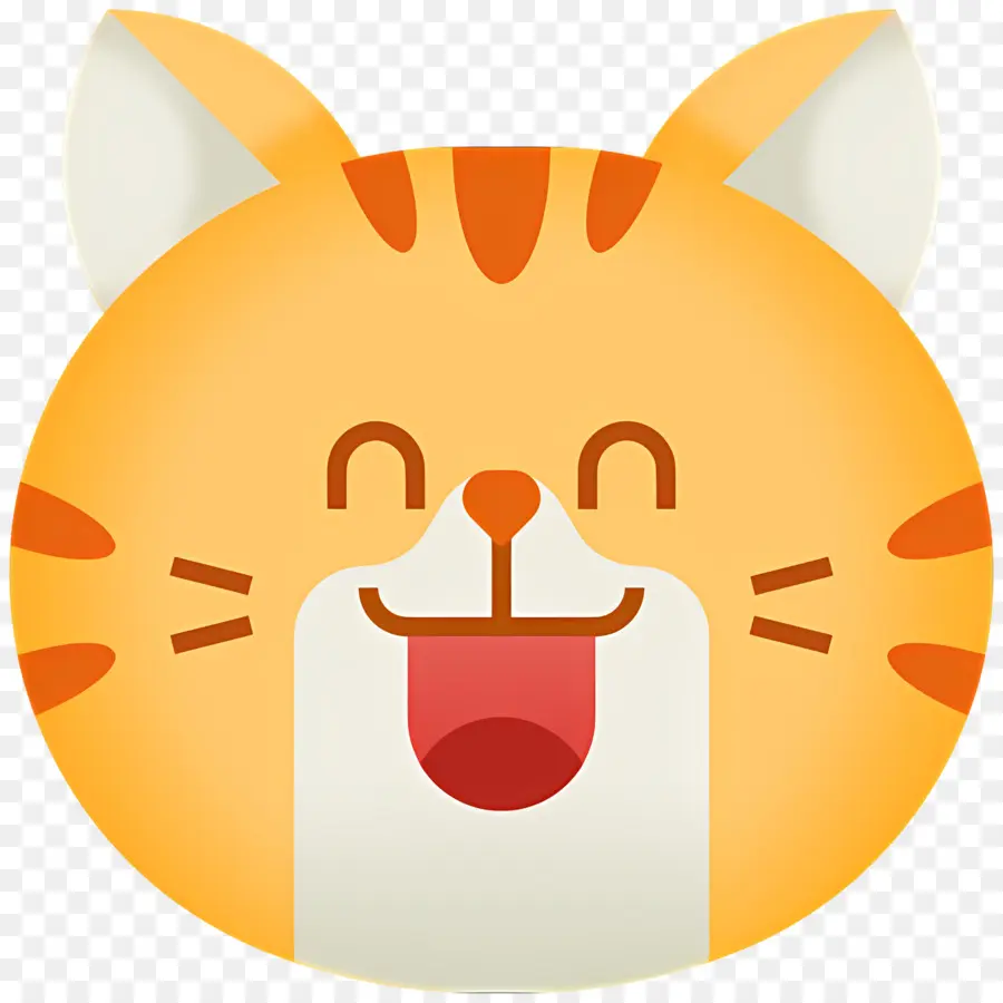 Chat Emoji，Chat Heureux PNG