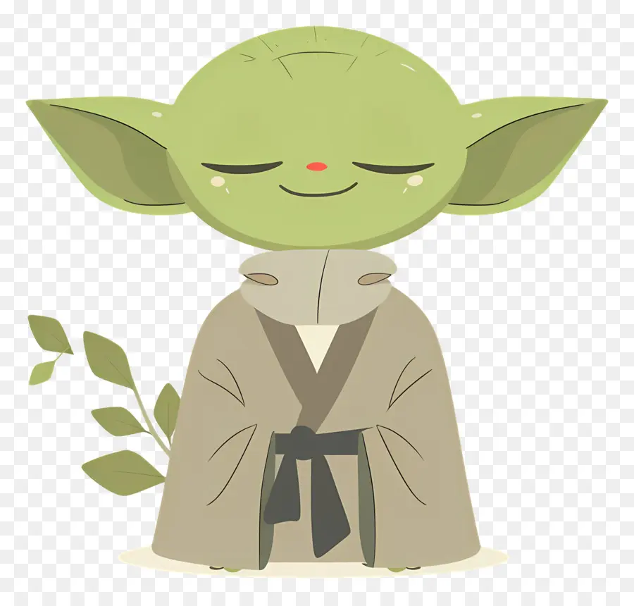 Yoda，Créature Verte Méditante PNG