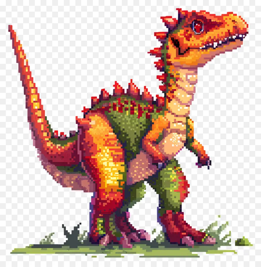 Dinosaure Pixelisé，Dinosaure Pixélisé PNG