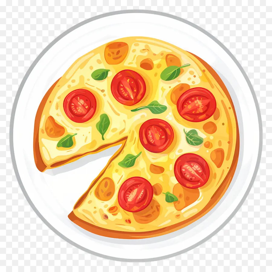 Omelette Espagnole，Pizza PNG