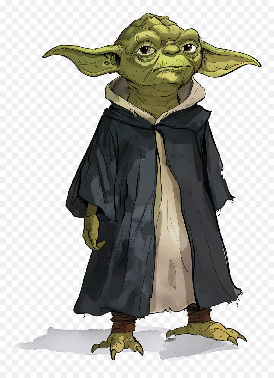 Yoda，Créature Verte En Robe PNG