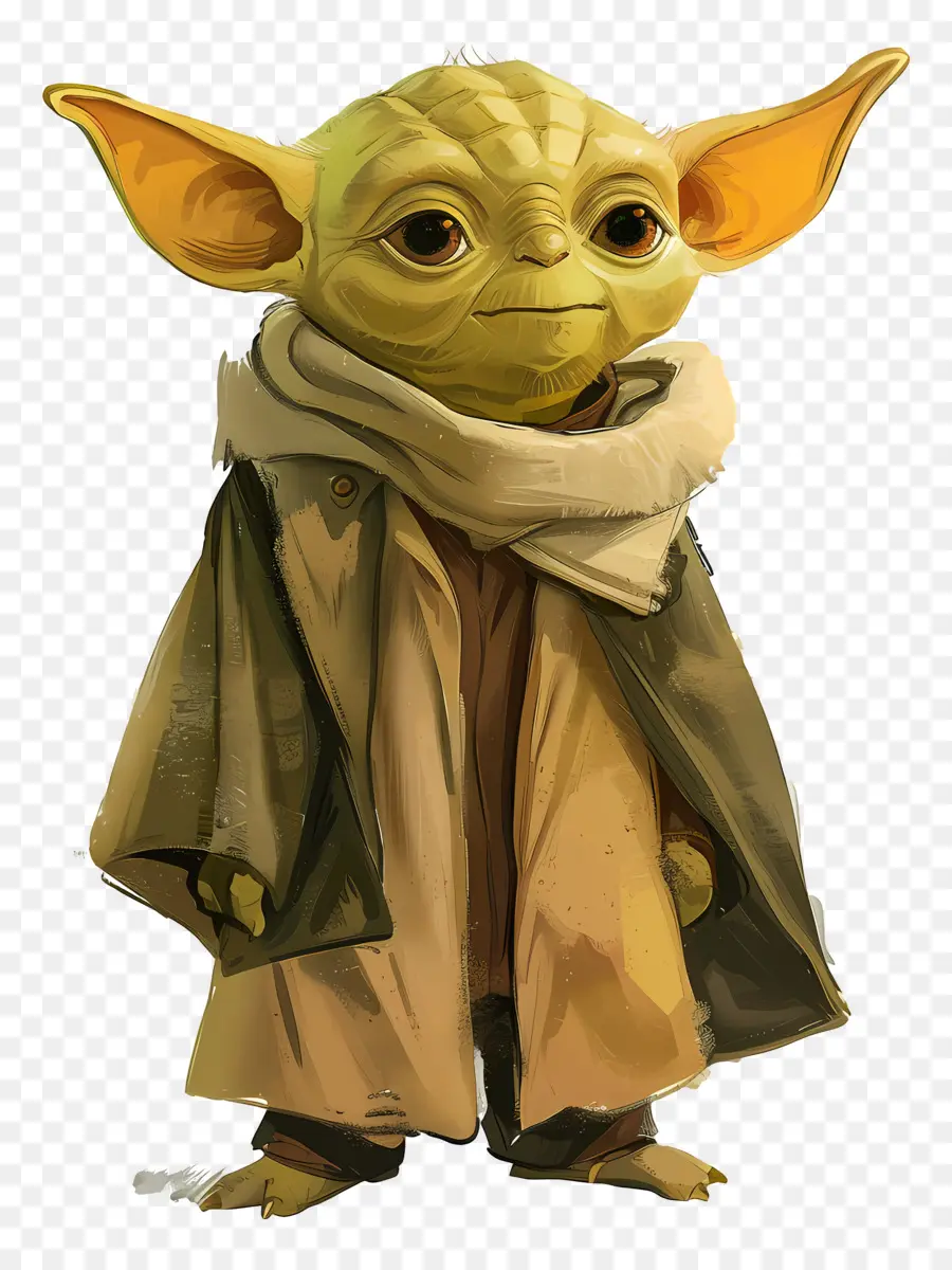 Yoda，Créature Verte En Robe PNG