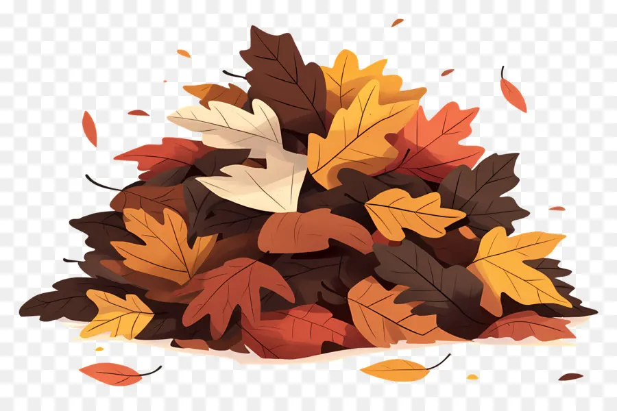 Tas De Feuilles，Feuilles D'automne PNG