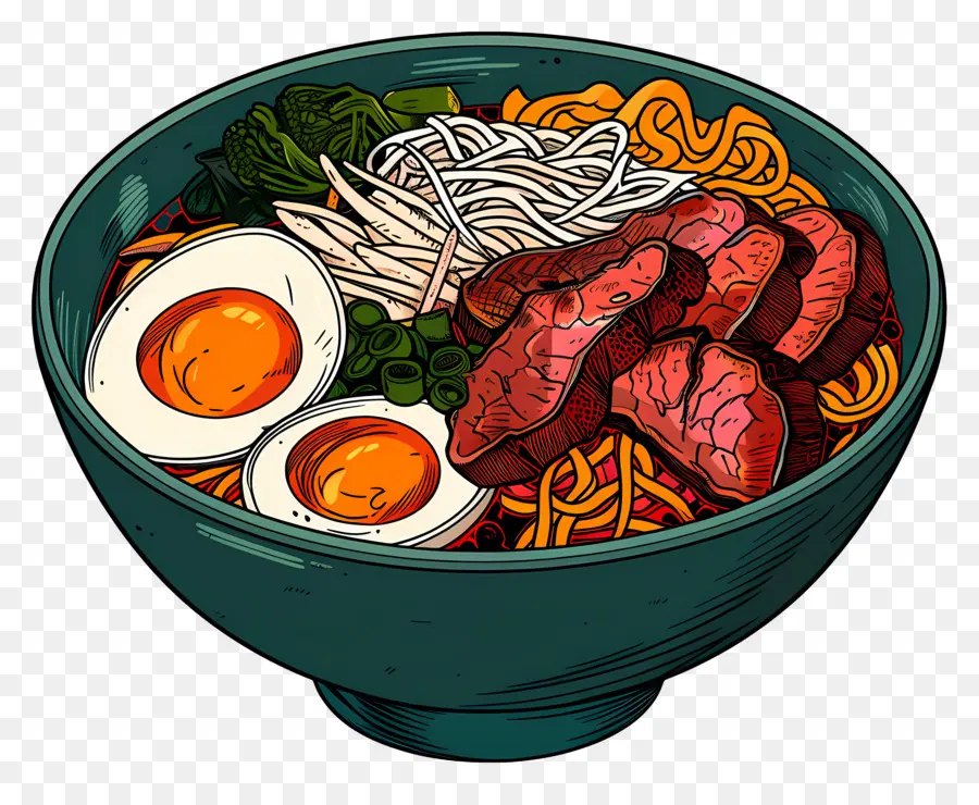 Bol De Ramen，Ramen Aux œufs PNG