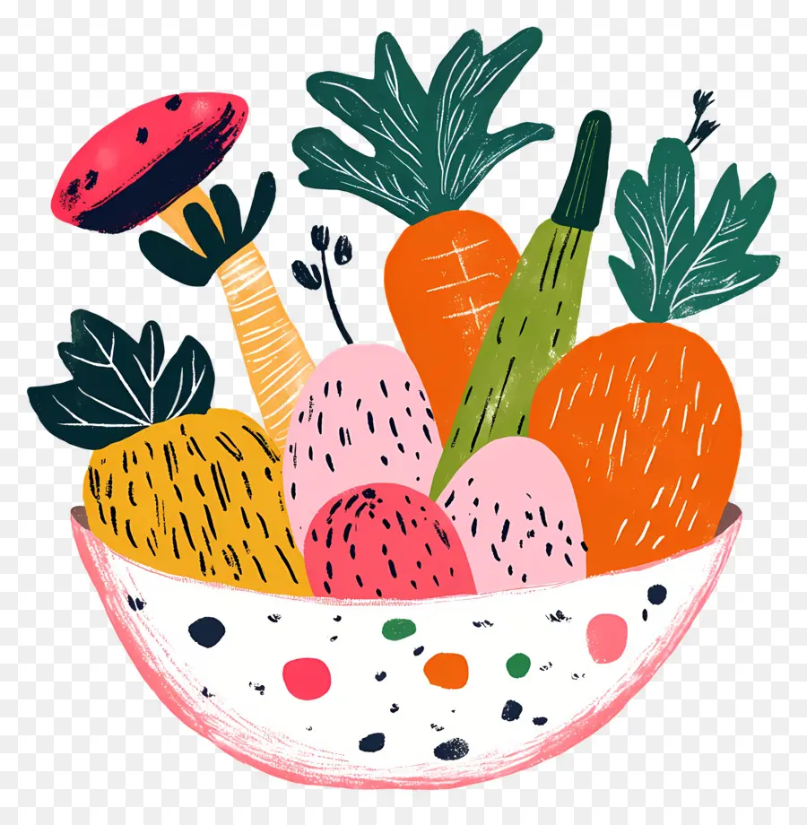 Fruits Et Légumes，Bol De Légumes Et De Fruits PNG