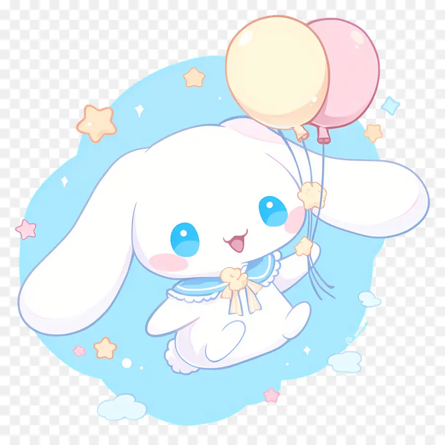 Cannelle Mignonne，Personnage Mignon Avec Des Ballons PNG