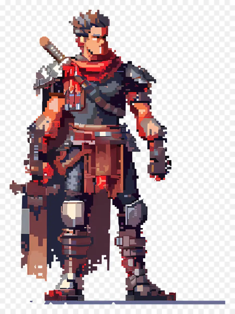 L'homme Pixel，Guerrier Pixel PNG