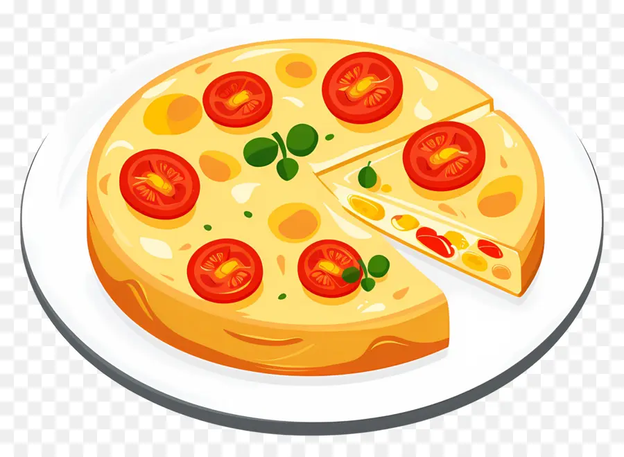 Omelette Espagnole，Pizza PNG