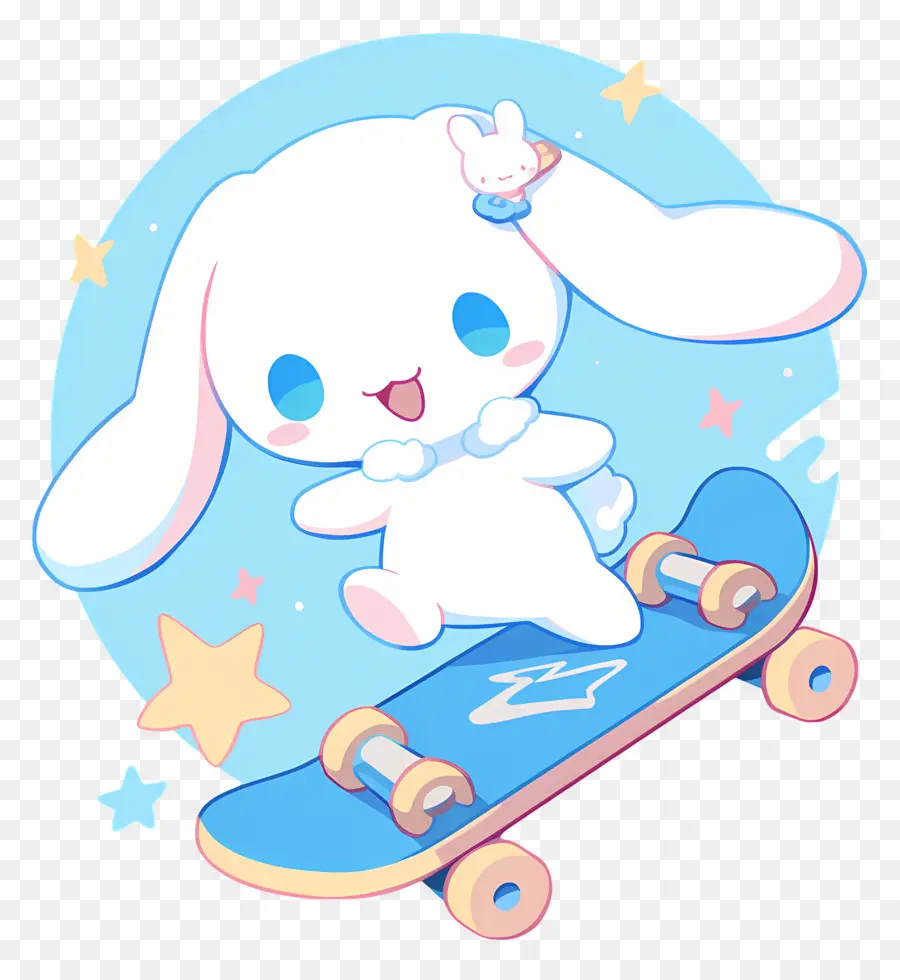 Cannelle Mignonne，Personnage Mignon Sur Skateboard PNG