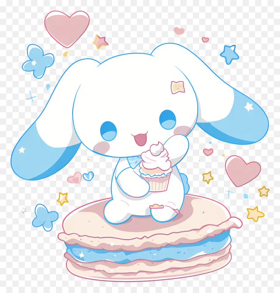 Cannelle Mignonne，Lapin Mignon Avec Dessert PNG