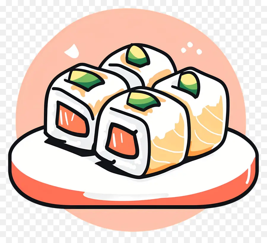 Rouleau De Sushi，Sushis PNG