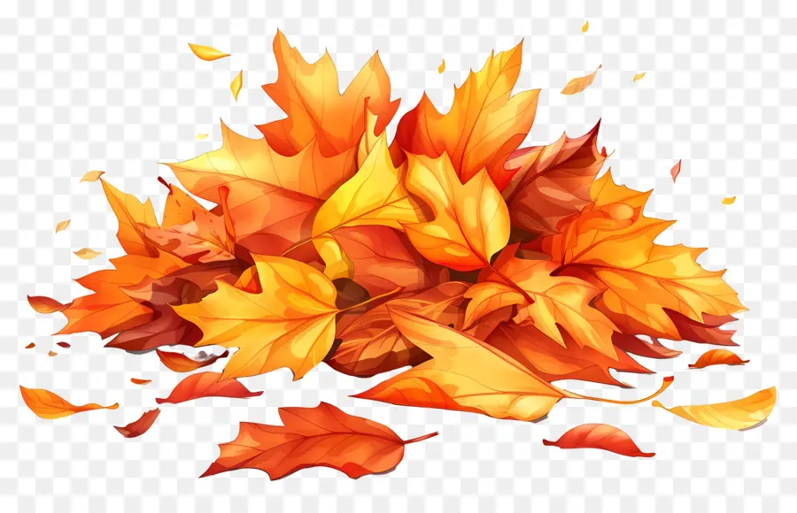 Tas De Feuilles，Feuilles D'automne PNG