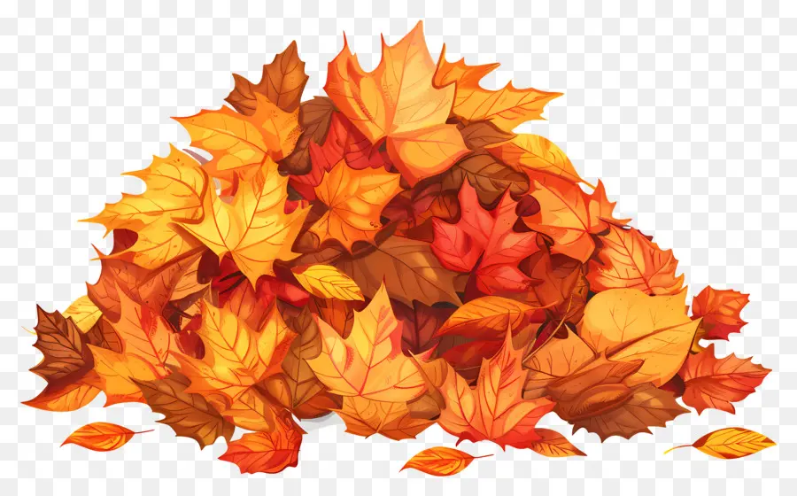 Tas De Feuilles，Feuilles D'automne PNG