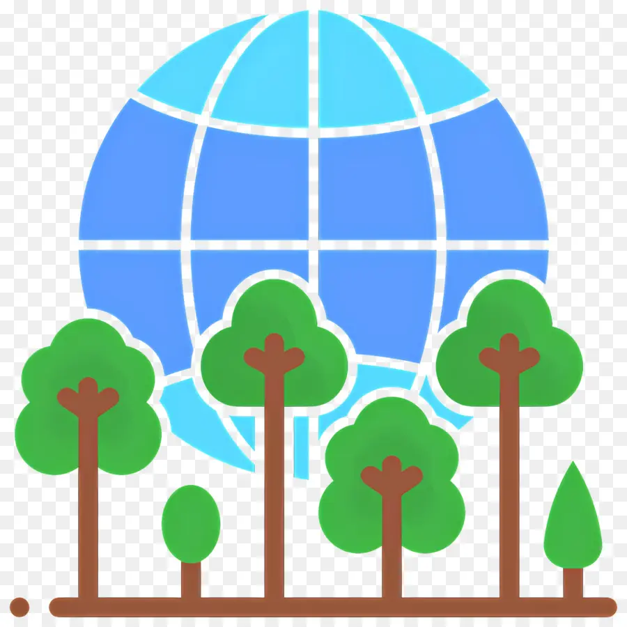 Durabilité，Globe Et Arbres PNG