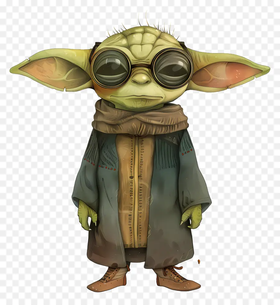 Yoda，Créature Verte En Robe PNG