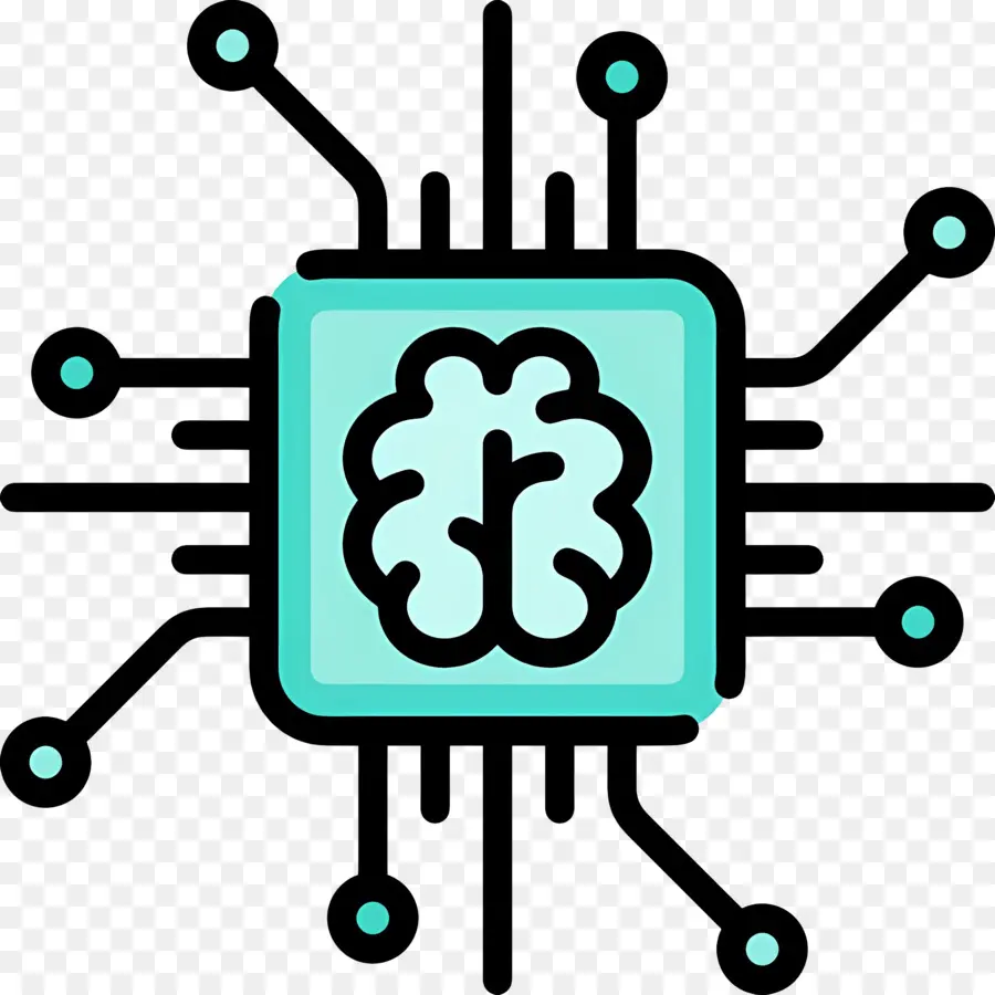 Intelligence Artificielle，Cerveau Avec Circuit PNG