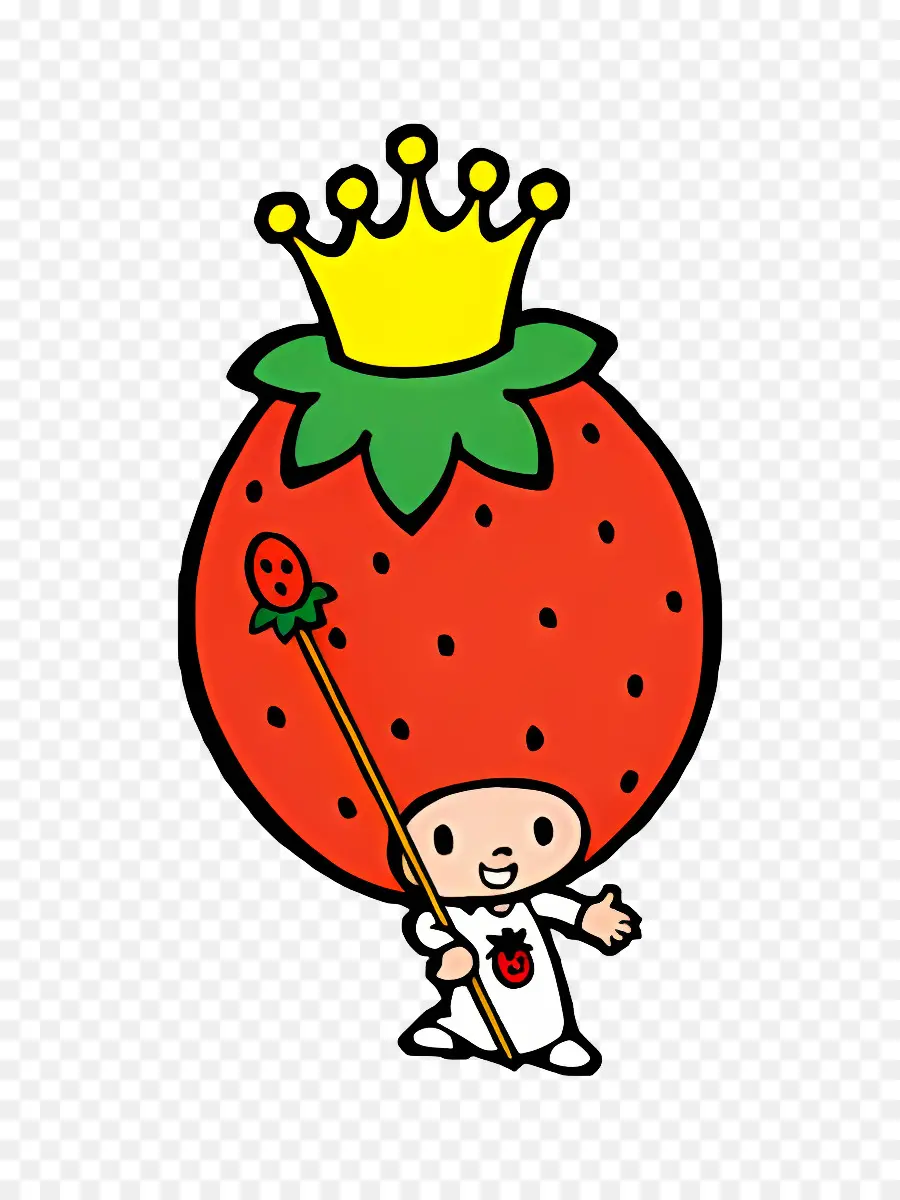 Roi Des Fraises，Roi Des Fraises Avec Sceptre PNG