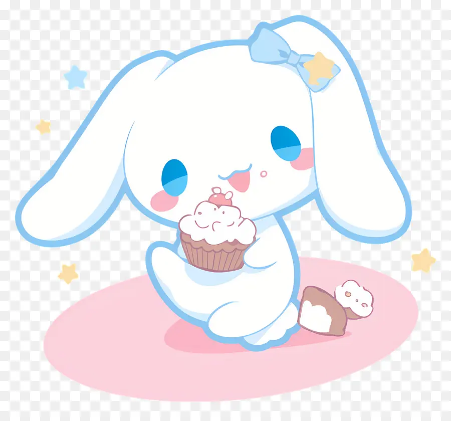 Cannelle Mignonne，Lapin Mignon Avec Cupcake PNG