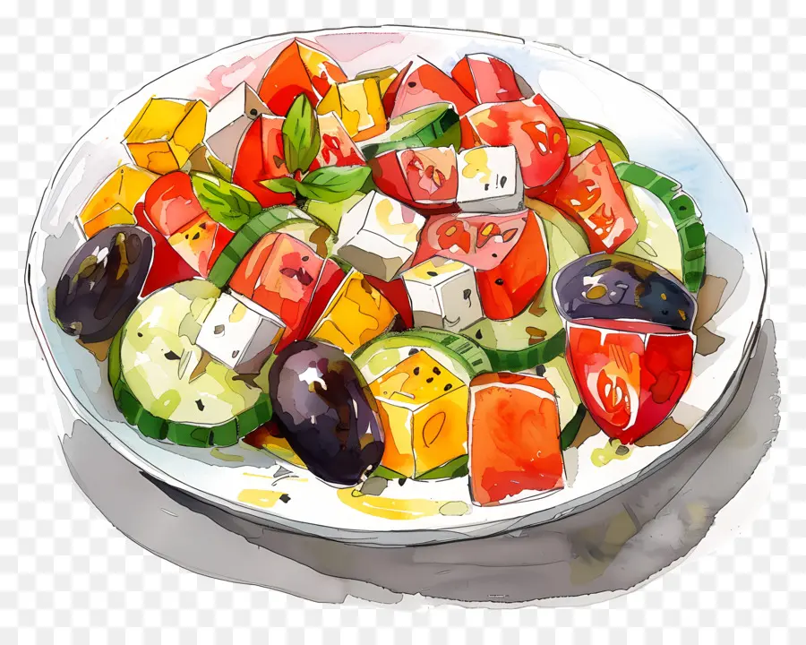 Salade Grecque，Salade PNG