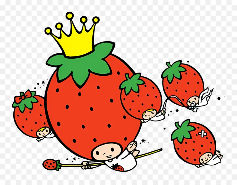 Roi Des Fraises，Personnages De Fraises PNG