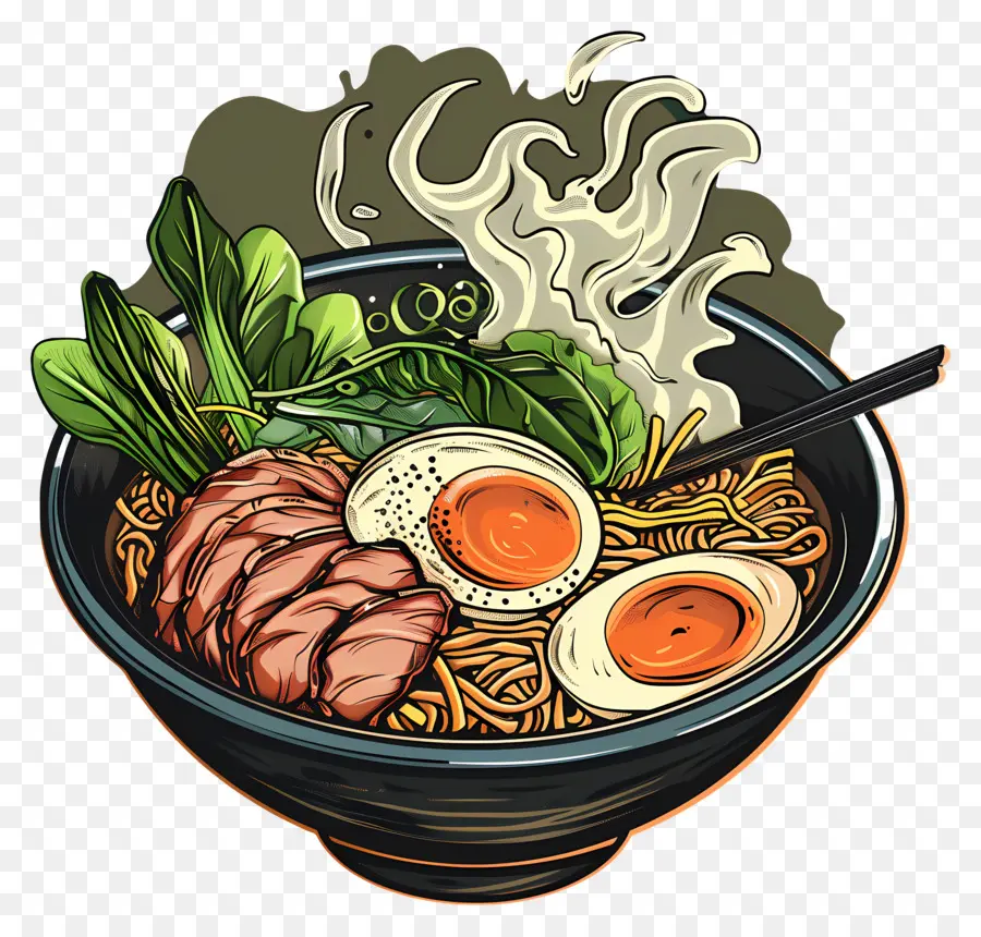 Bol De Ramen，Bol De Ramen Fumant PNG