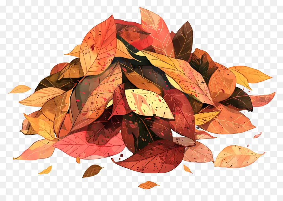 Tas De Feuilles，Feuilles D'automne PNG