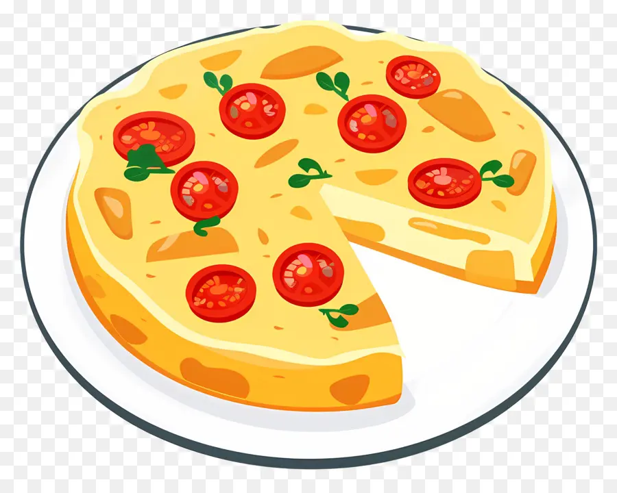 Omelette Espagnole，Pizza PNG