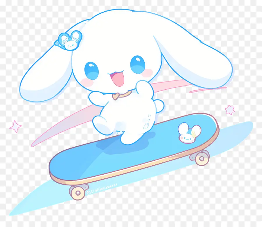 Cannelle Mignonne，Personnage Mignon Sur Skateboard PNG