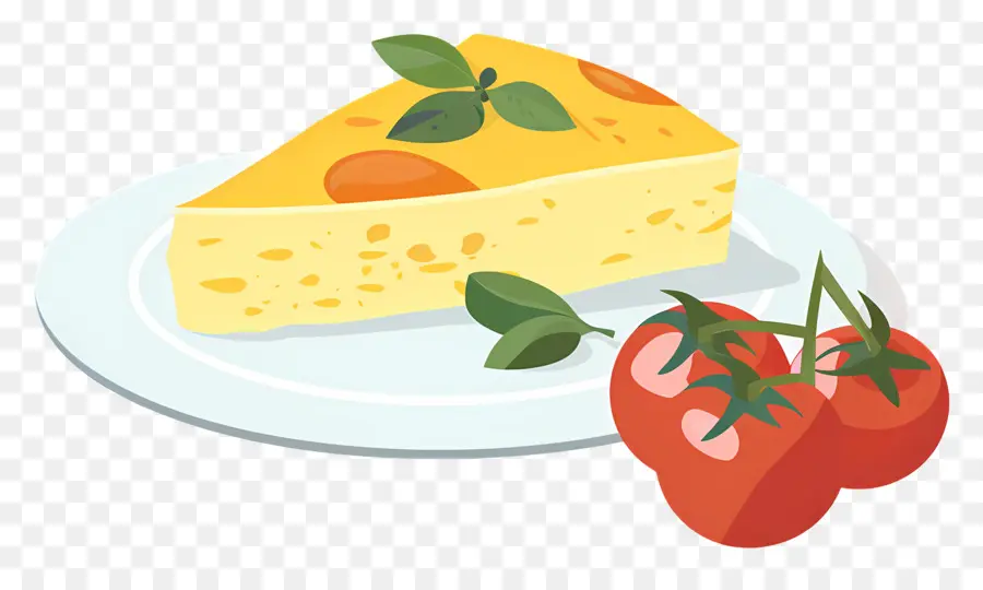 Omelette Espagnole，Tranche De Fromage PNG