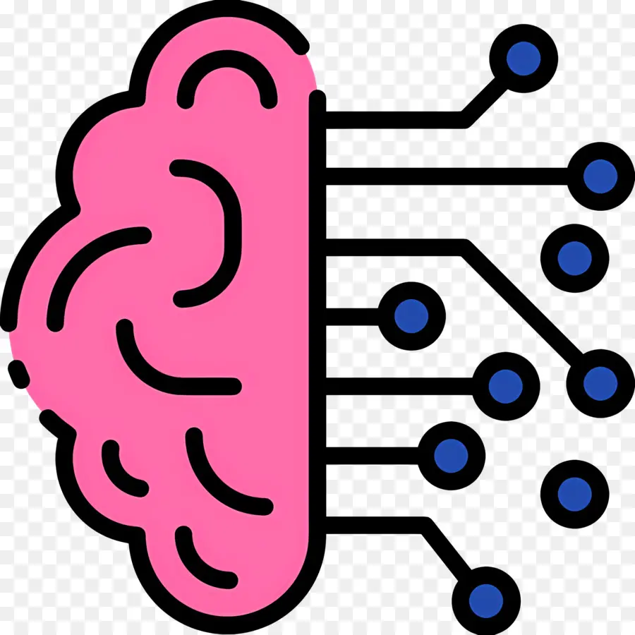 Intelligence Artificielle，Cerveau Avec Puce PNG