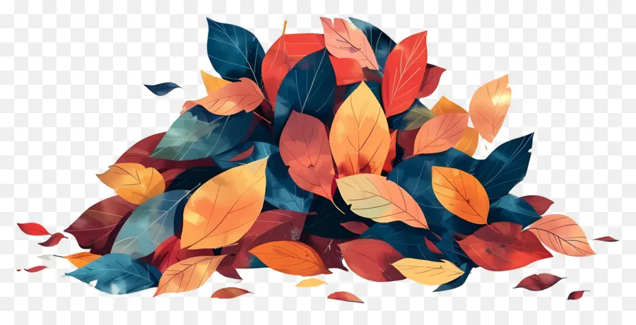 Tas De Feuilles，Feuilles D'automne PNG