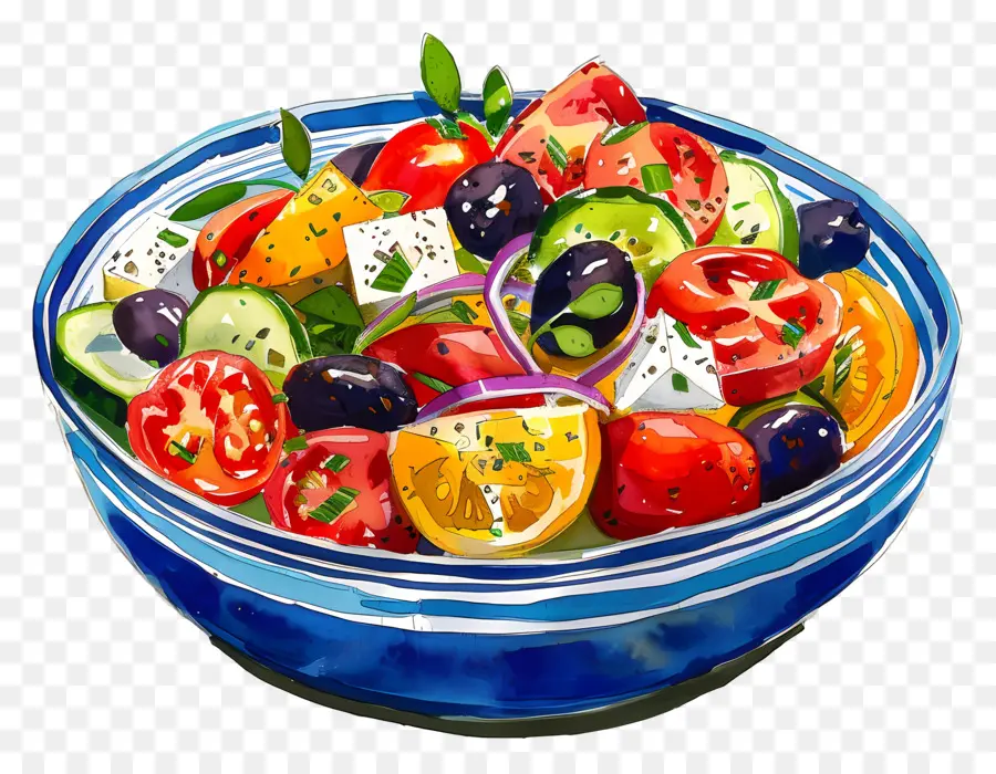 Salade Grecque，Bol De Salade PNG