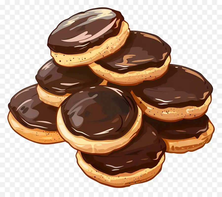 Biscuits Au Chocolat，Biscuits Nappés Chocolat Noir PNG