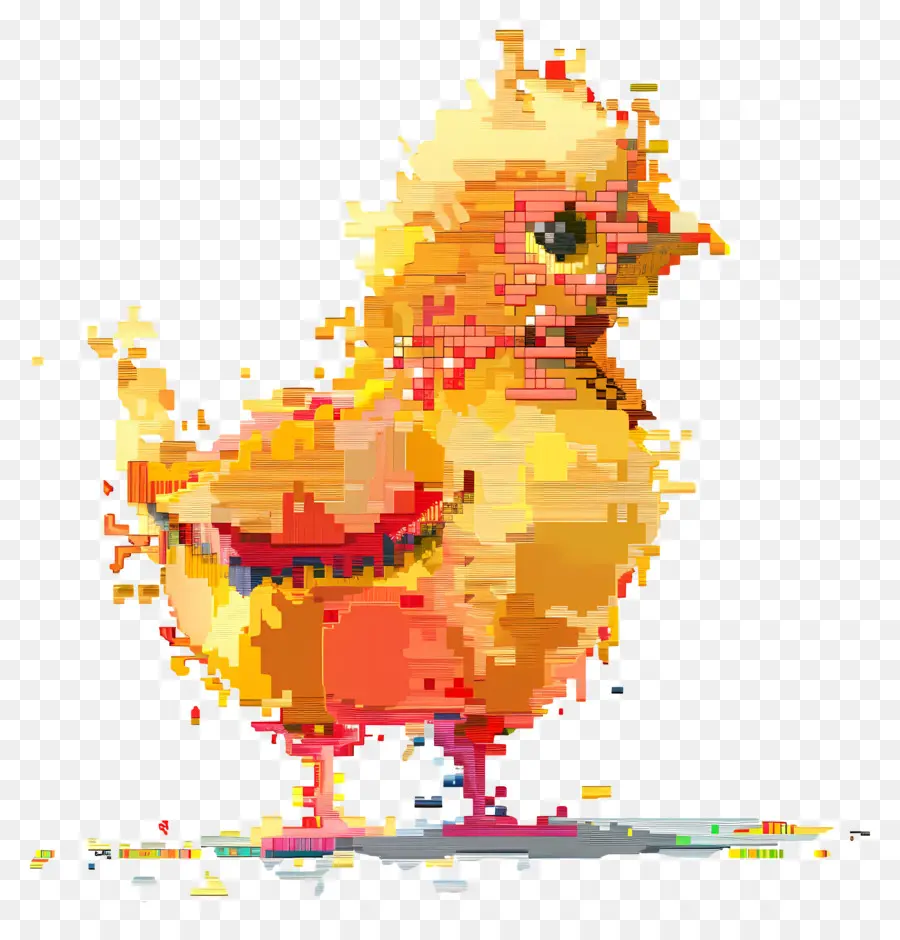 Poussin Pixel，Poussin Pixélisé PNG