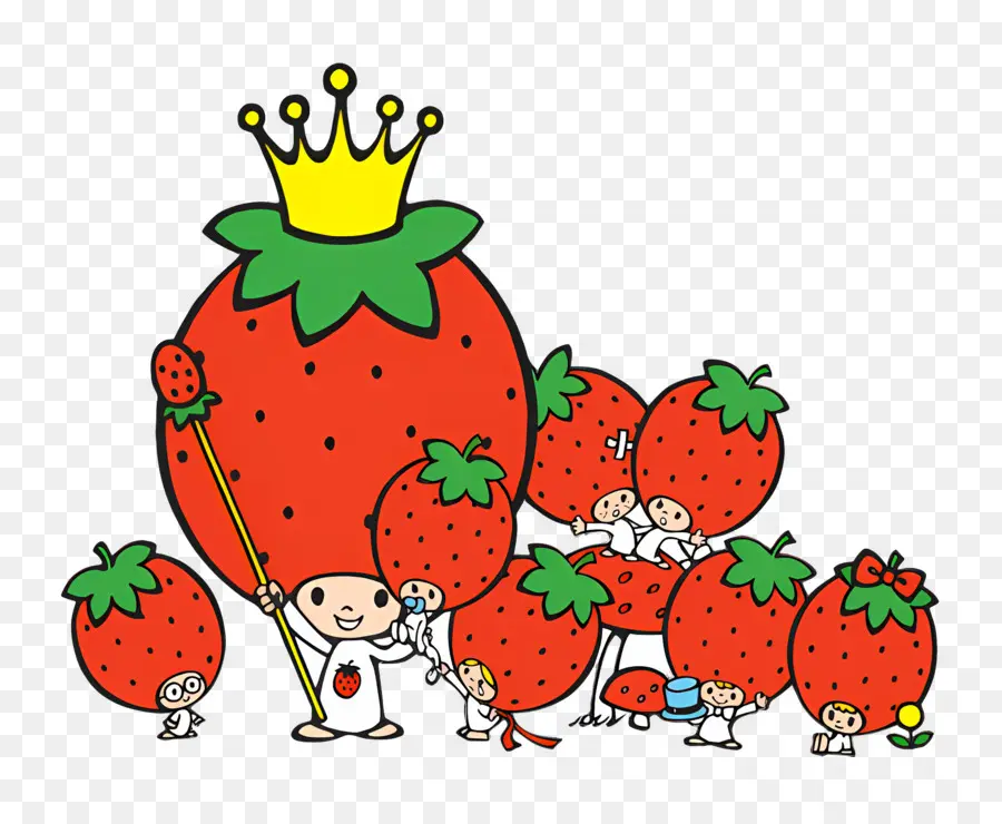 Roi Des Fraises，Personnages De Fraises PNG