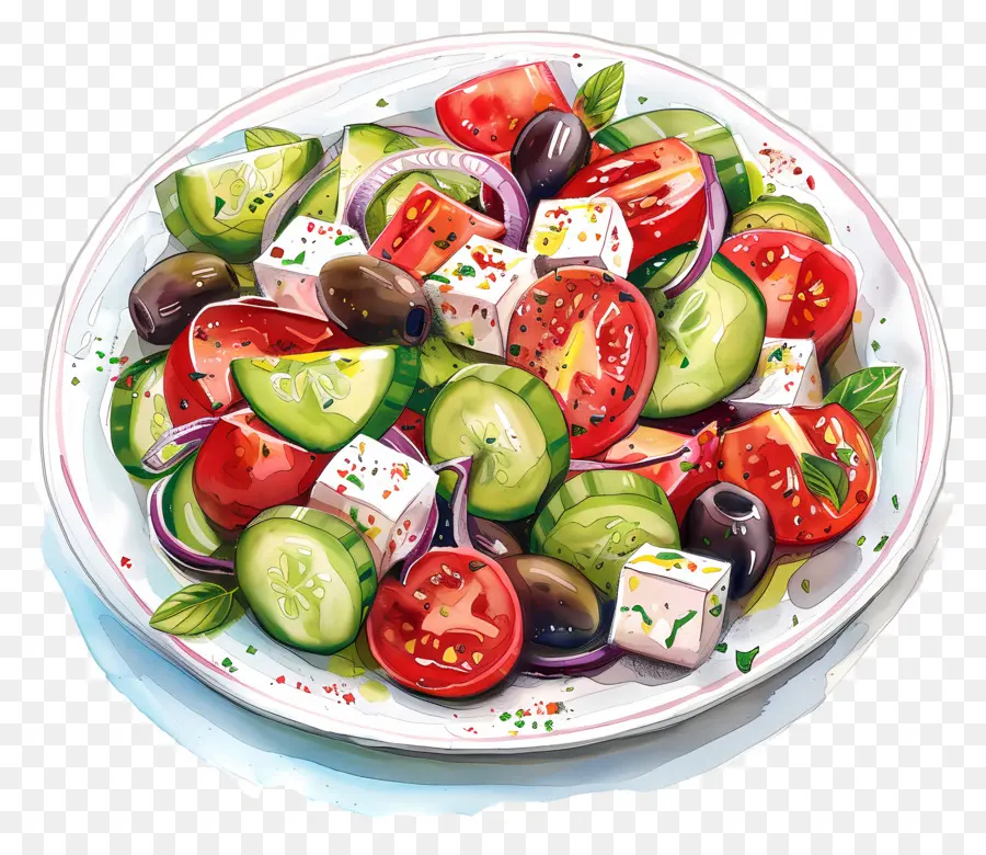 Salade Grecque，Bol De Salade PNG